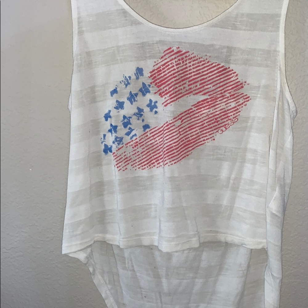 White tank top with low back